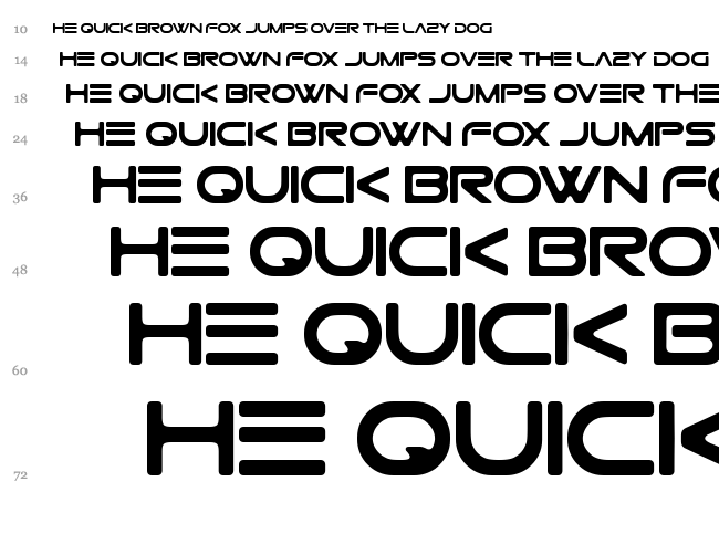 Gtek Technology font waterfall